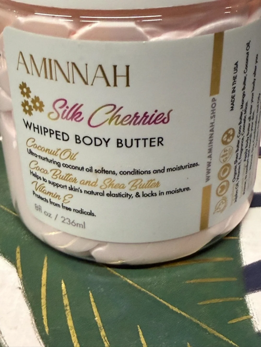 Aminnah Silk Cherries Whipped Body Butter Spring 2026 NWT